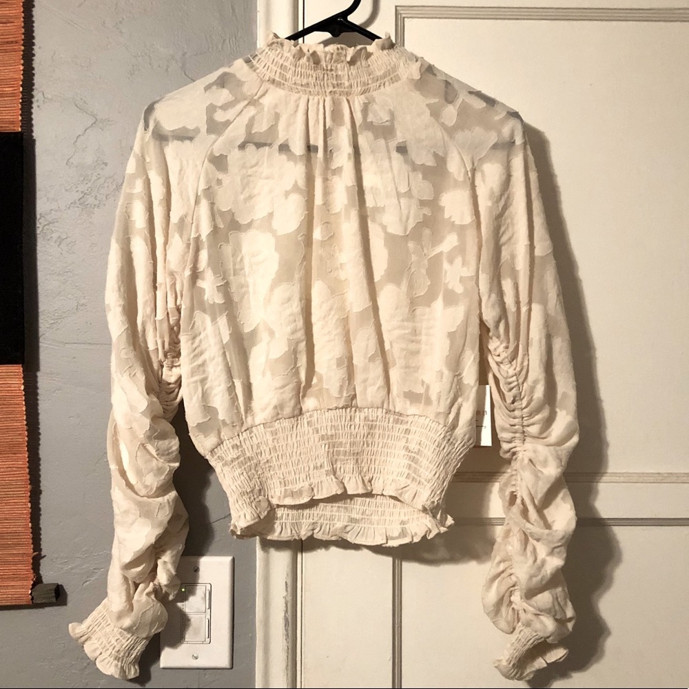 Sheer blouse with flower design by Forever 21